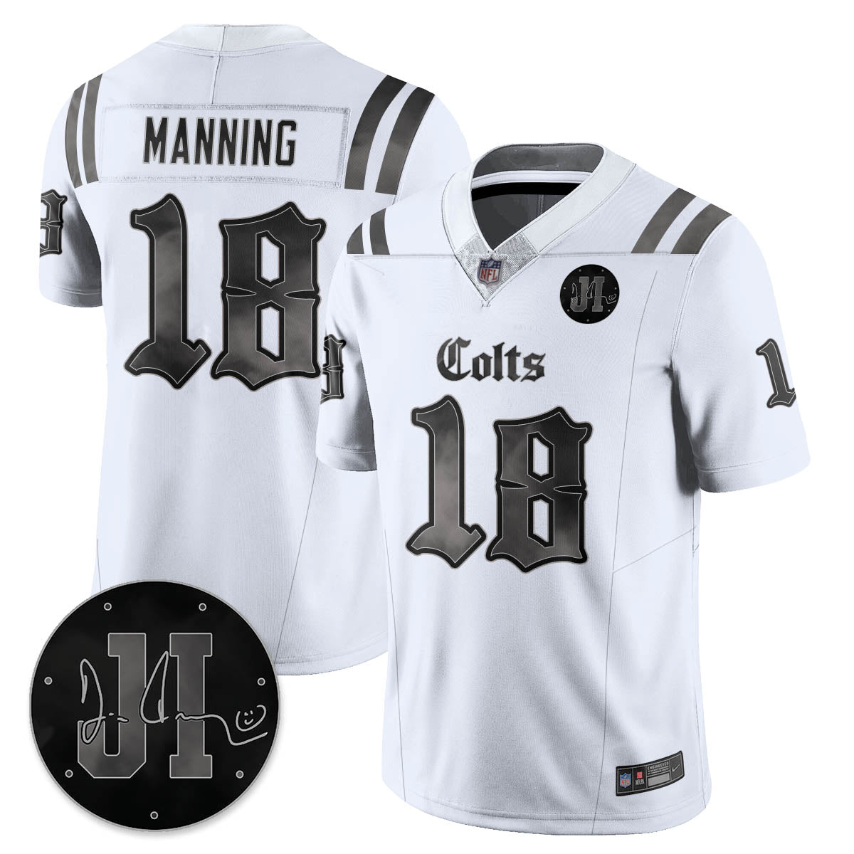 IND 'Dark Gothic' Vapor Limited Jersey - Jim Irsay Patch - Stitched