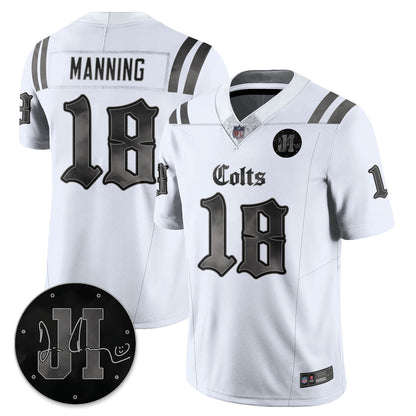 IND 'Dark Gothic' Vapor Limited Jersey - Jim Irsay Patch - Stitched