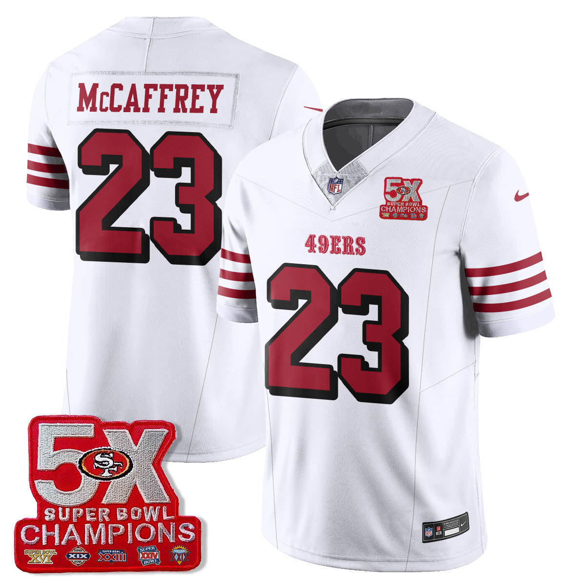 SF 5-Time Champions Patch Vapor Limited Jersey - Stitched