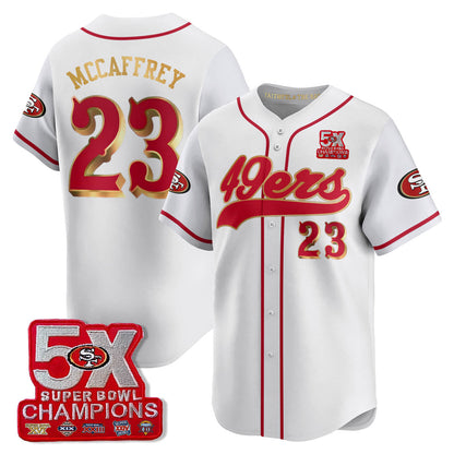 SF 5-Time Champions Patch Vapor Baseball Jersey - Stitched