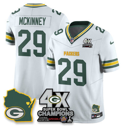 GB 4-Time Champions Patch Vapor Limited Jersey - Stitched