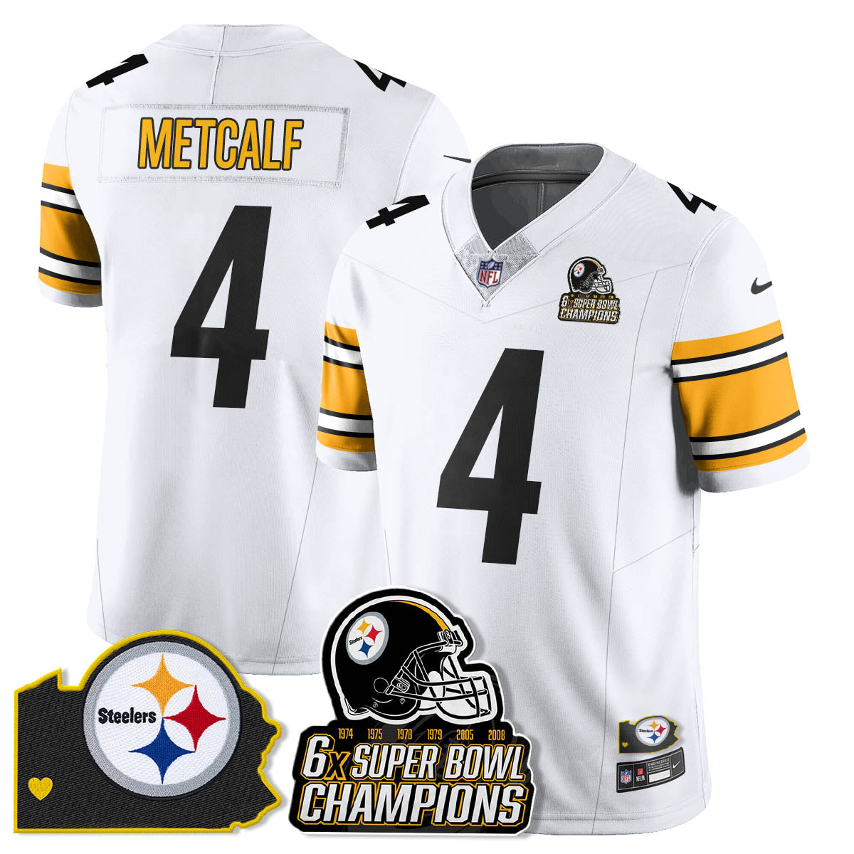 PIT 6-Time Champions Patch Vapor Limited Jersey - Stitched