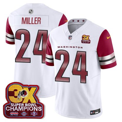 WAS 3-Time Champions Patch Vapor Limited Jersey - Stitched