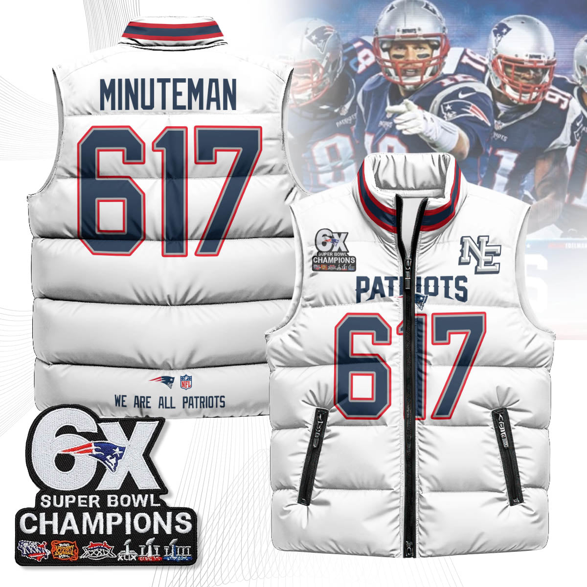 NE 6-Time Champions Unisex Puffer Vest