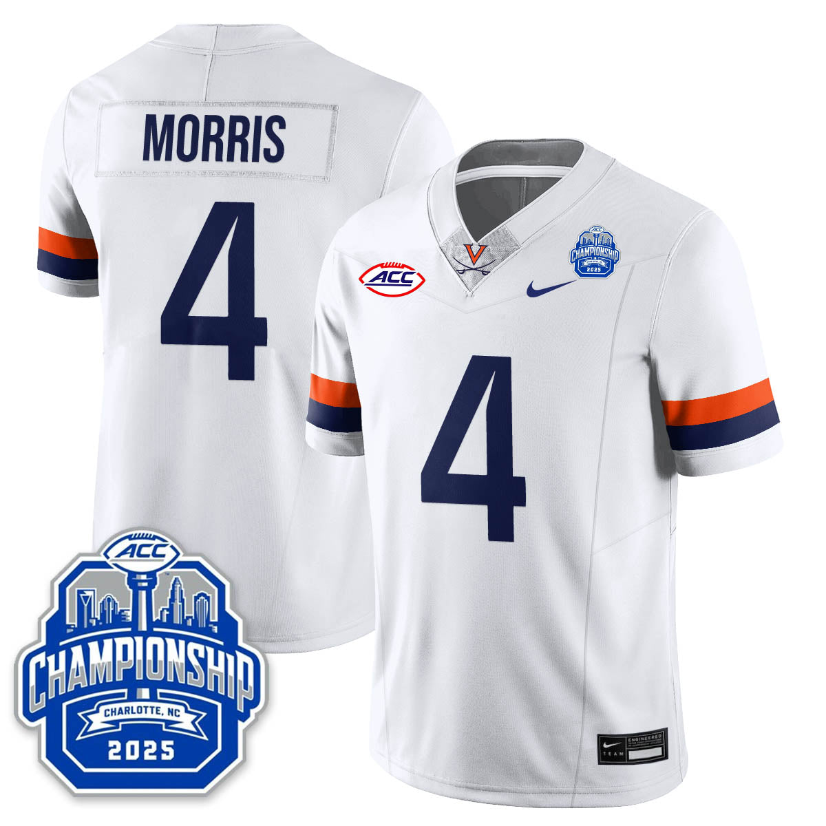 Virginia Football ACC Championship Vapor Limited Jersey - Stitched