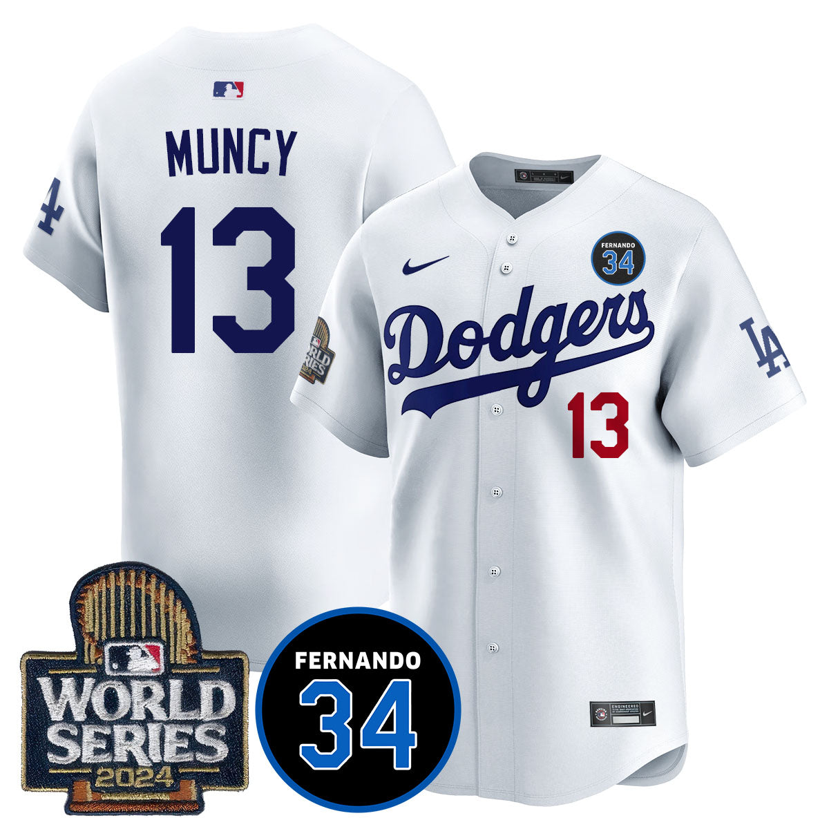 Dodgers Fernando Valenzuela Memorial Jersey - Stitched