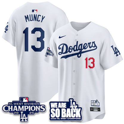 LAD 2025 NL West Division Champions Jersey - Stitched