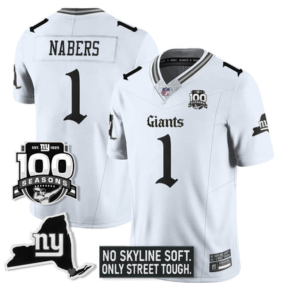 NYG 100th Seasons 'Gothic Gotham Edition' Vapor Limited Jersey - Stitched