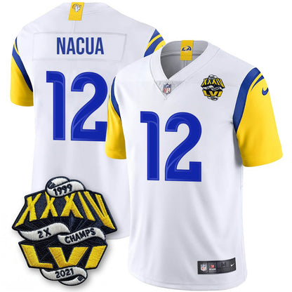 LAR 2-Time Champions Patch Vapor Limited Jersey - Stitched