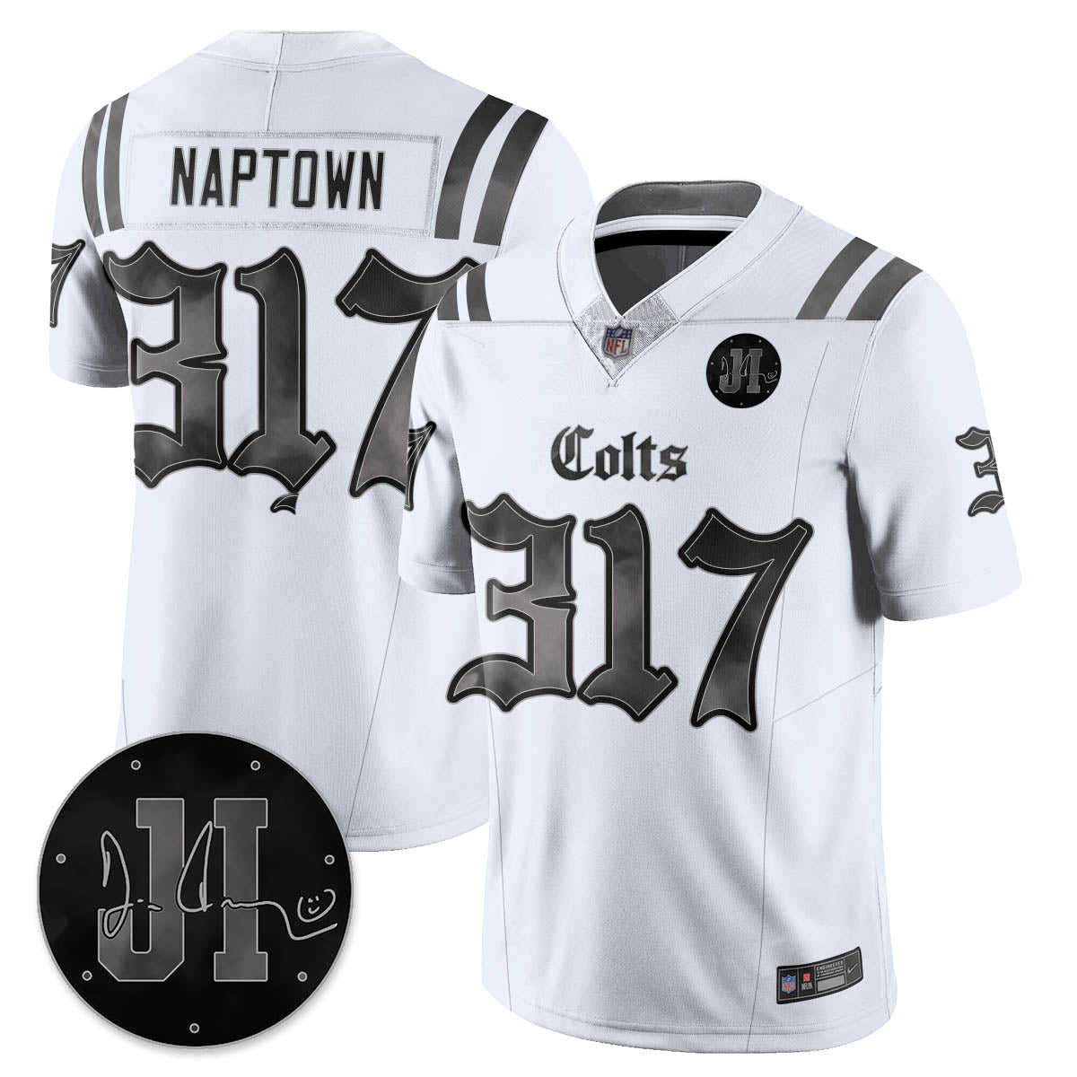IND 'Dark Gothic' Vapor Limited Jersey - Jim Irsay Patch - Stitched