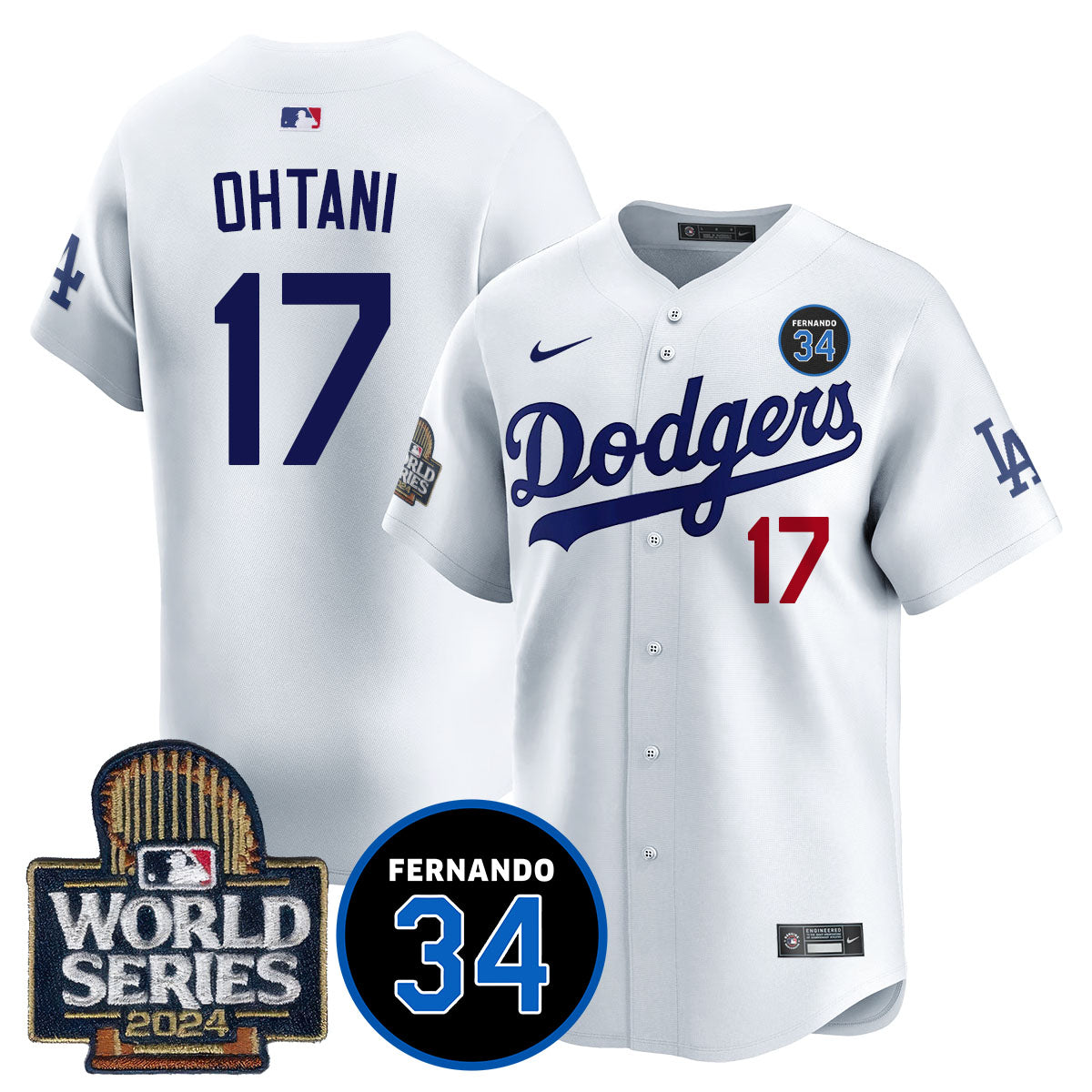Dodgers Fernando Valenzuela Memorial Jersey - Stitched