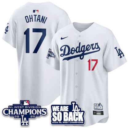 LAD 2025 NL West Division Champions Jersey - Stitched