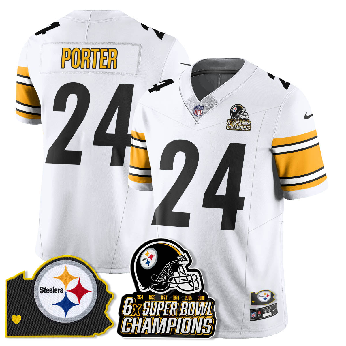 PIT 6-Time Champions Patch Vapor Limited Jersey - Stitched