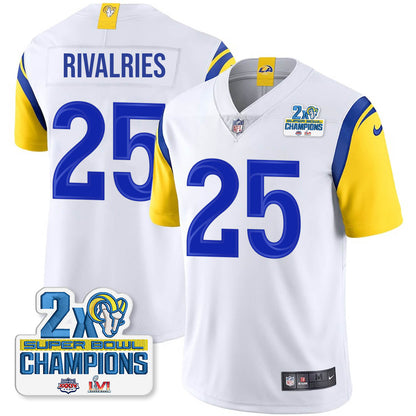 LAR 2-Time Champions Patch Vapor Limited Jersey - Stitched 1
