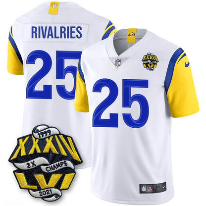 LAR 2-Time Champions Patch Vapor Limited Jersey - Stitched