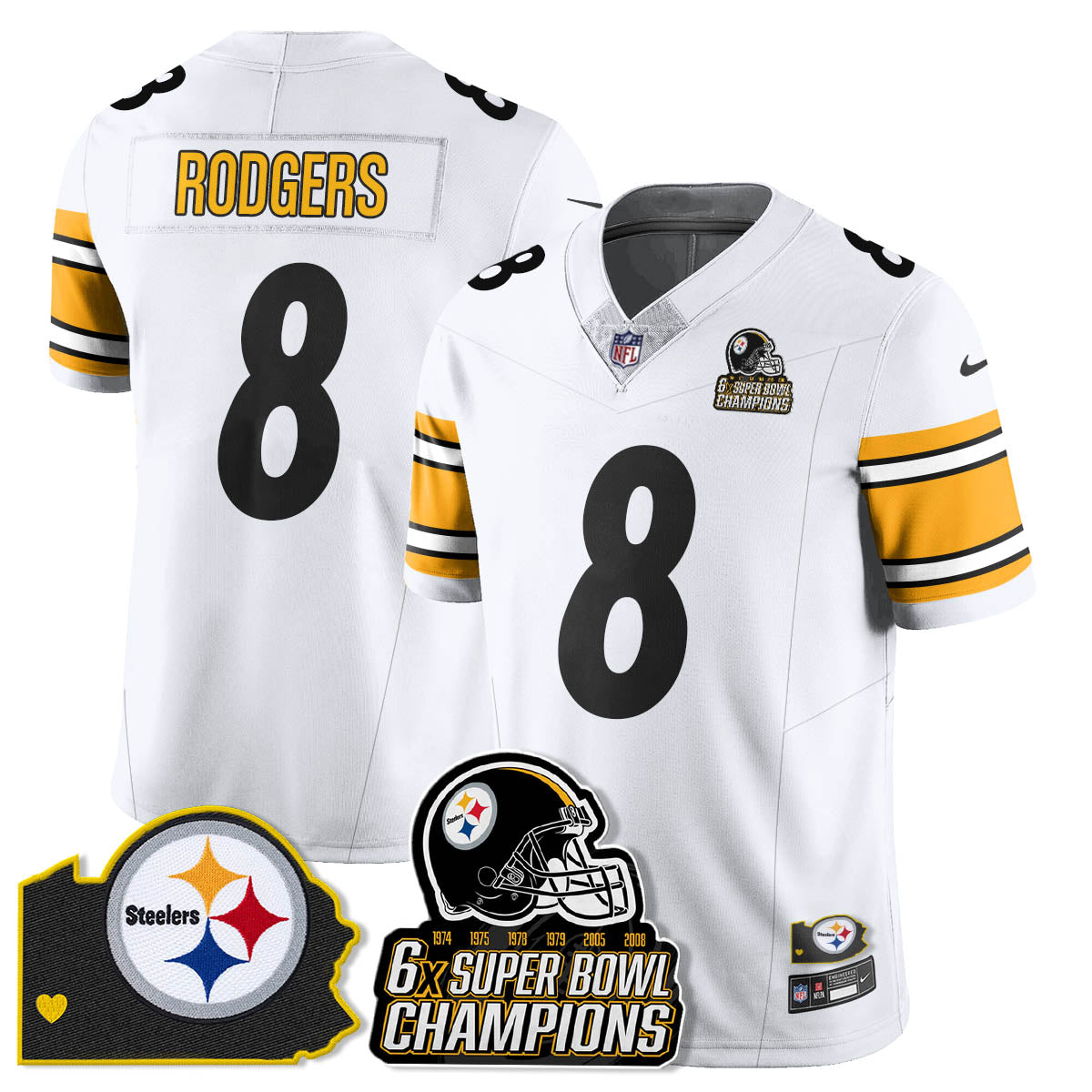 PIT 6-Time Champions Patch Vapor Limited Jersey - Stitched