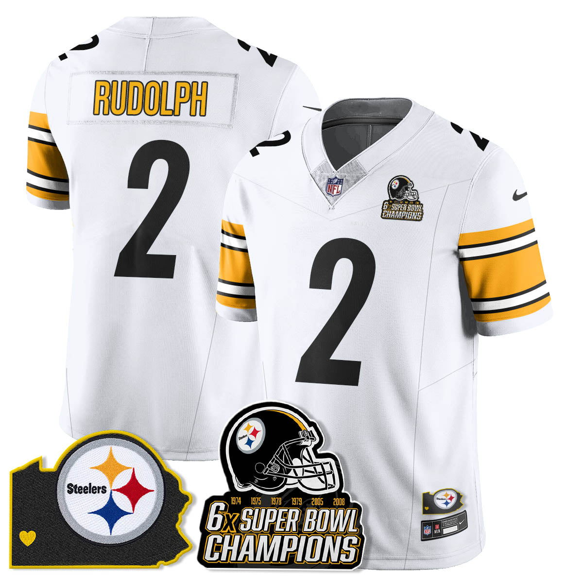 PIT 6-Time Champions Patch Vapor Limited Jersey - Stitched