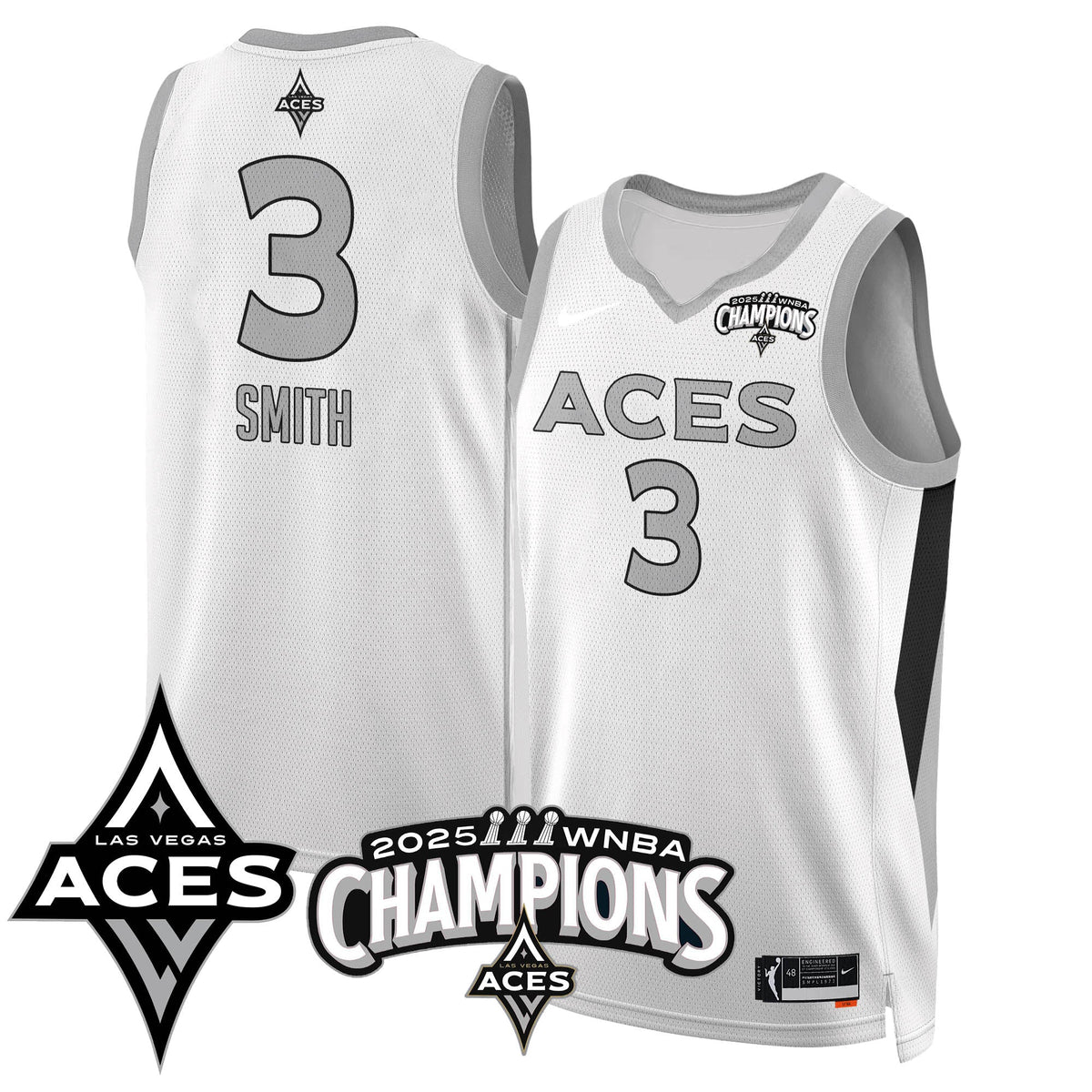 Las Vegas Aces 2025 WNBA Championship Jersey - Stitched