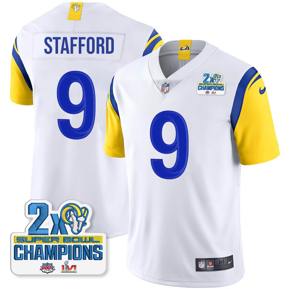 LAR 2-Time Champions Patch Vapor Limited Jersey - Stitched 1