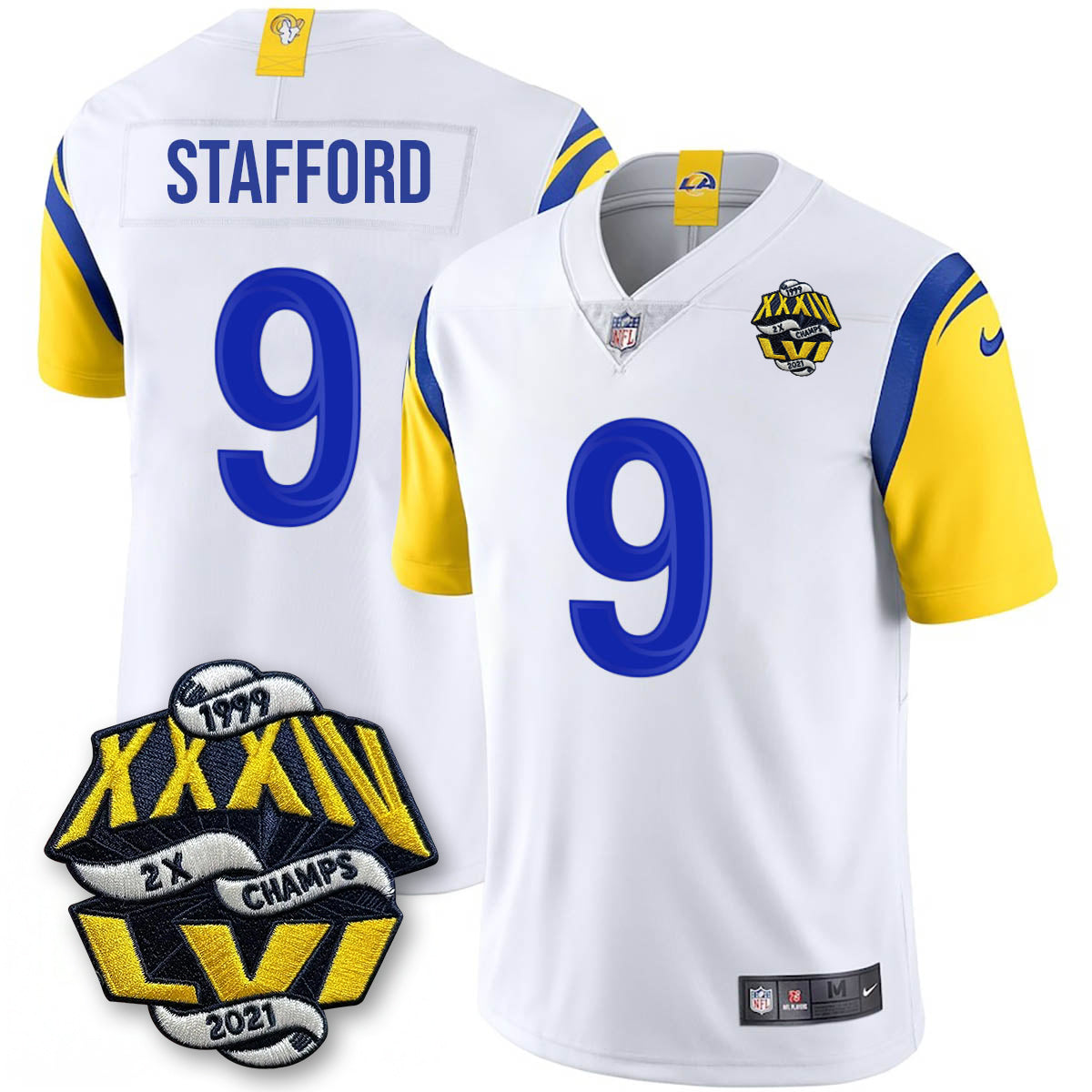 LAR 2-Time Champions Patch Vapor Limited Jersey - Stitched