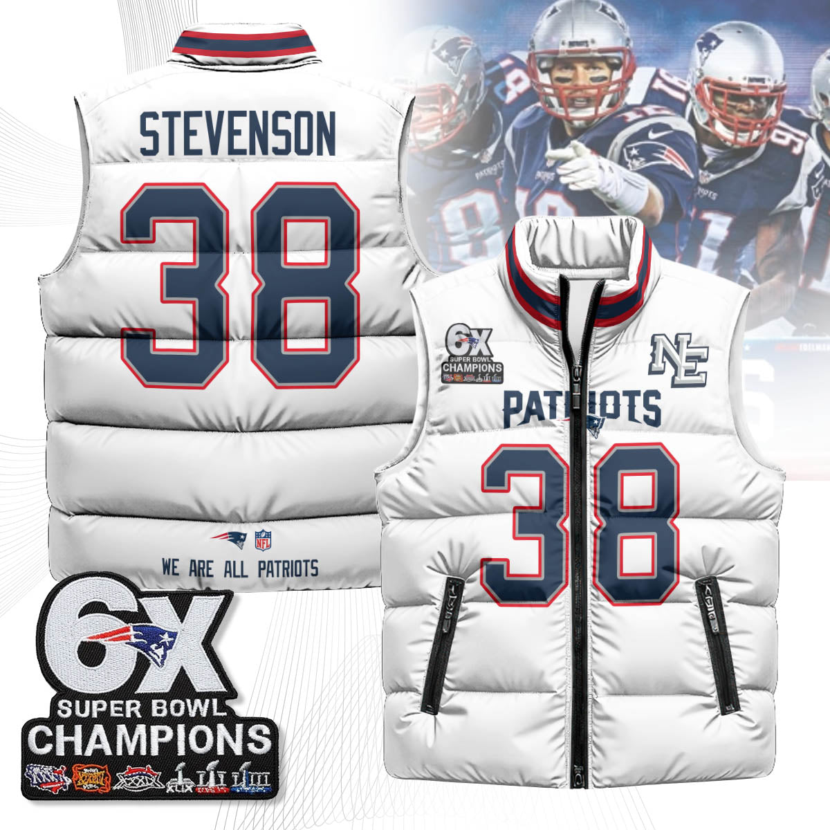 NE 6-Time Champions Unisex Puffer Vest