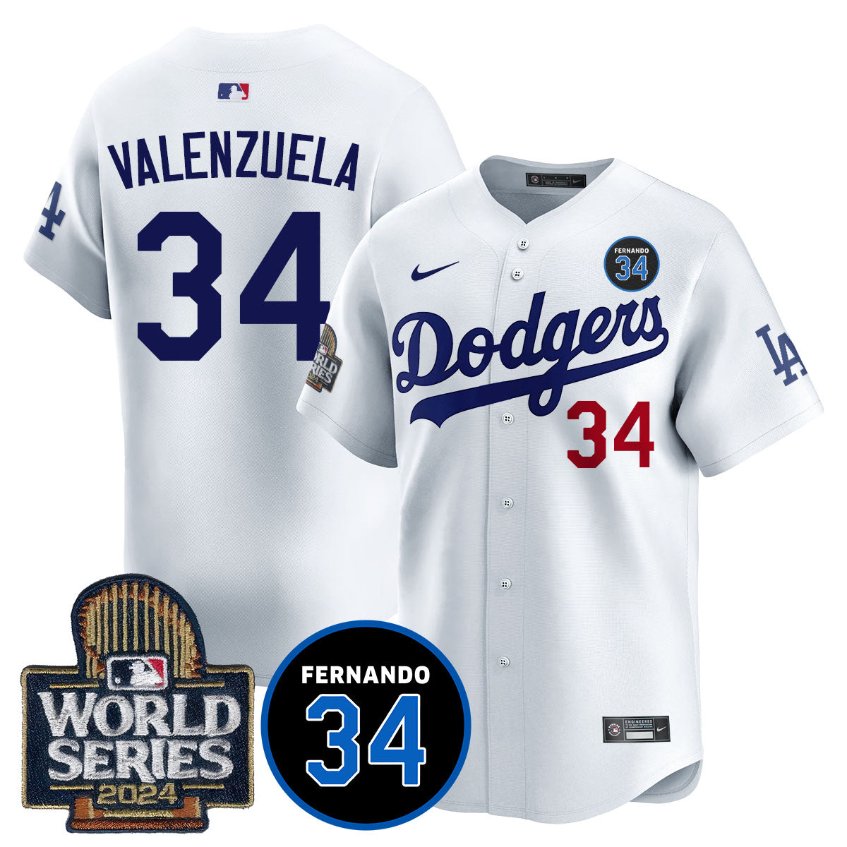 Dodgers Fernando Valenzuela Memorial Jersey - Stitched