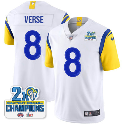 LAR 2-Time Champions Patch Vapor Limited Jersey - Stitched 1