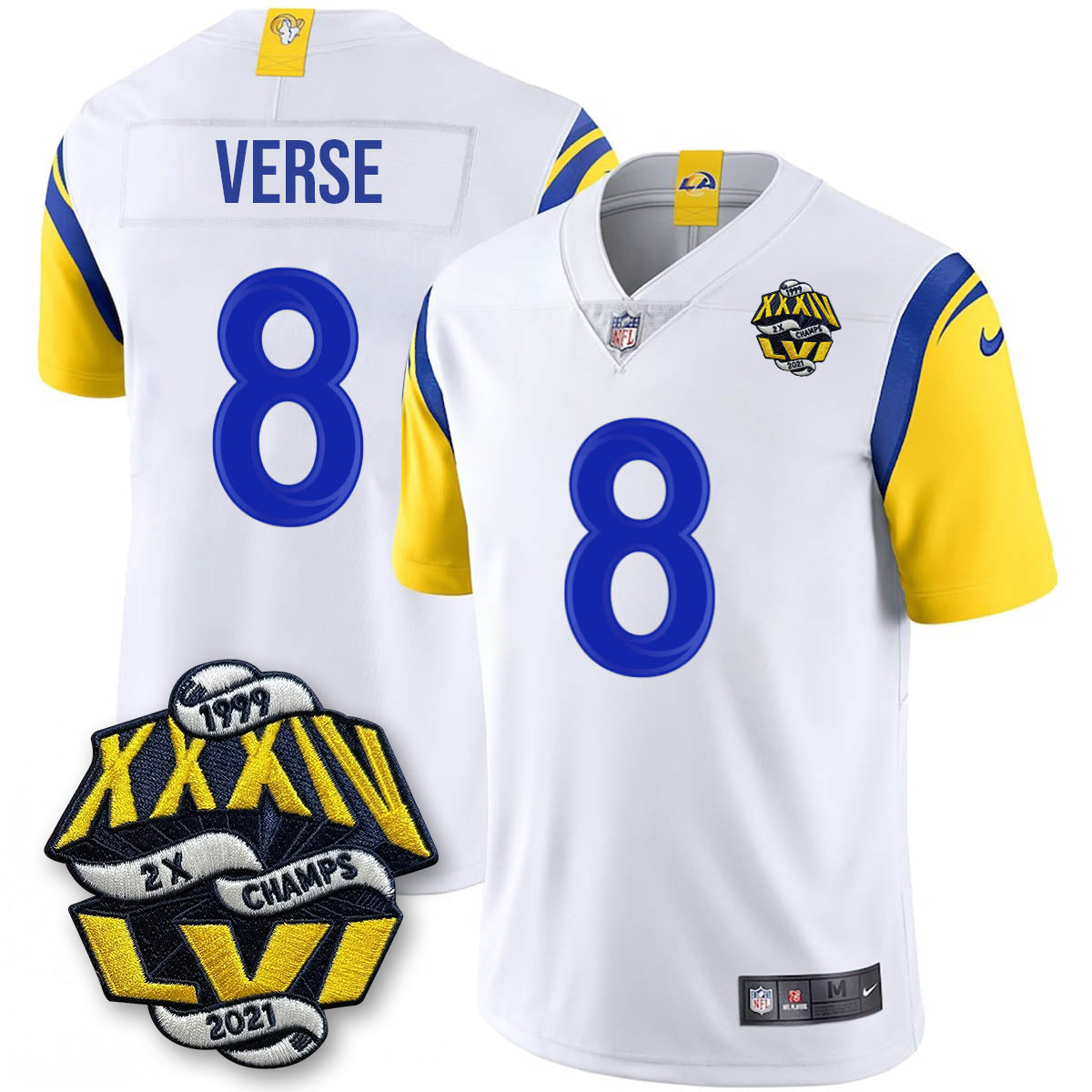 LAR 2-Time Champions Patch Vapor Limited Jersey - Stitched