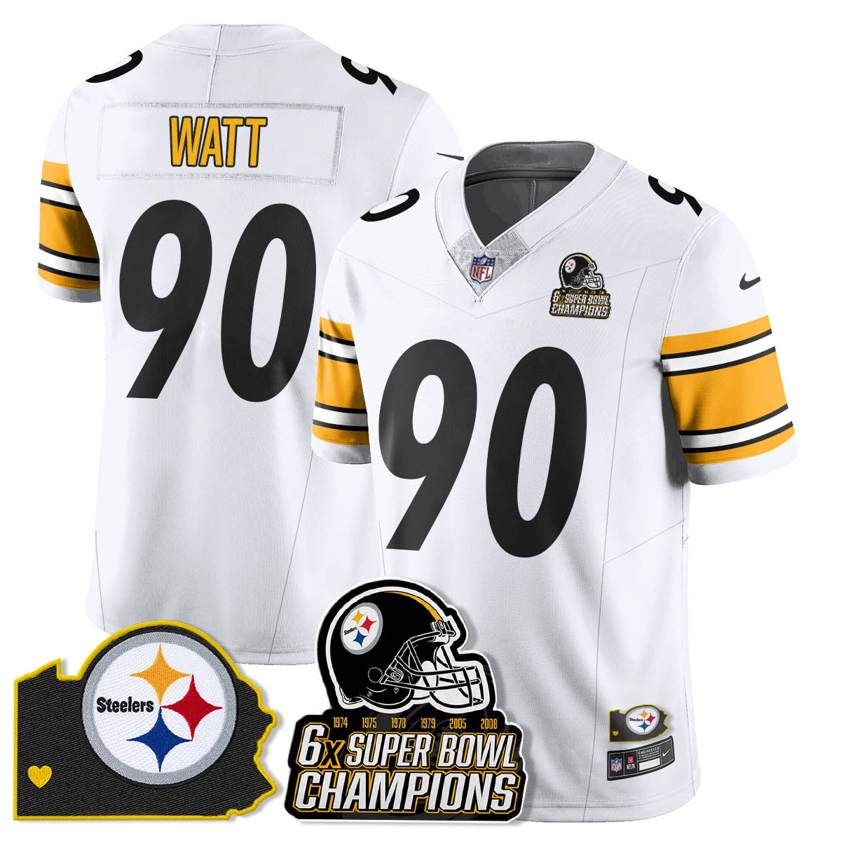 PIT 6-Time Champions Patch Vapor Limited Jersey - Stitched
