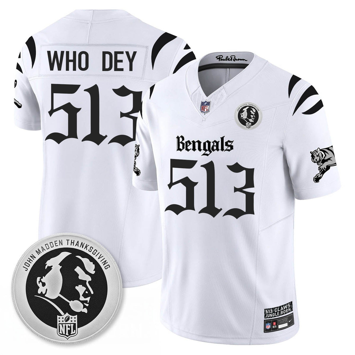 CIN Gothic Vapor Limited Jersey - John Madden Patch - Stitched
