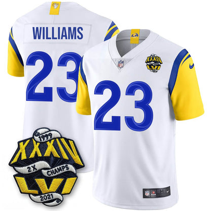 LAR 2-Time Champions Patch Vapor Limited Jersey - Stitched