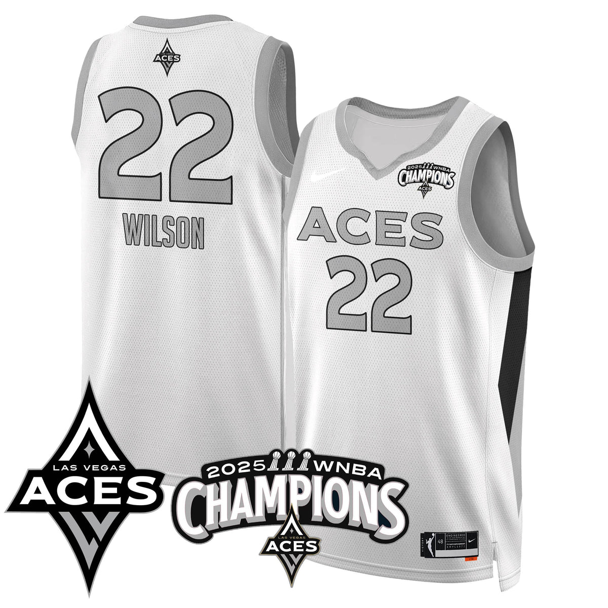 Las Vegas Aces 2025 WNBA Championship Jersey - Stitched