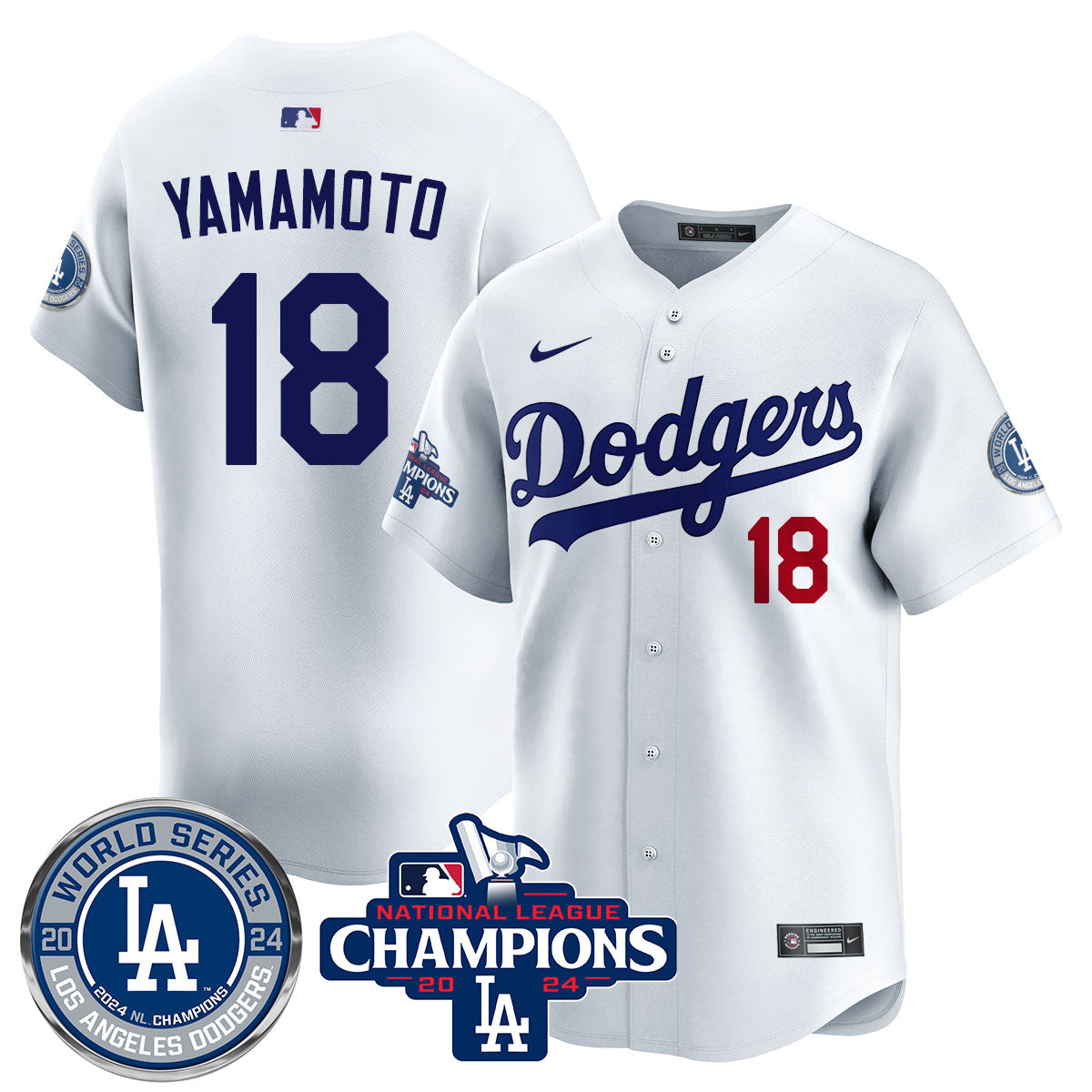 LAD World Series NL Champions Jersey - Stitched
