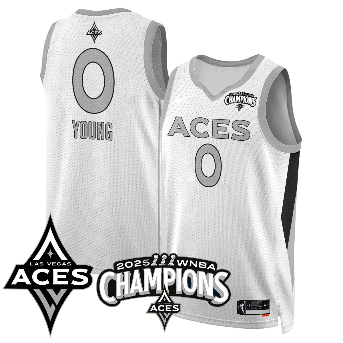 Las Vegas Aces 2025 WNBA Championship Jersey - Stitched