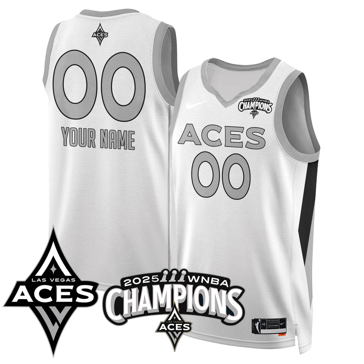 Las Vegas Aces 2025 WNBA Championship Custom Jersey - Stitched