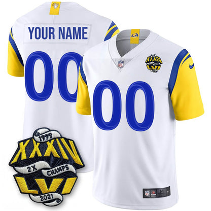 LAR 2-Time Champions Patch Vapor Limited Jersey - Stitched
