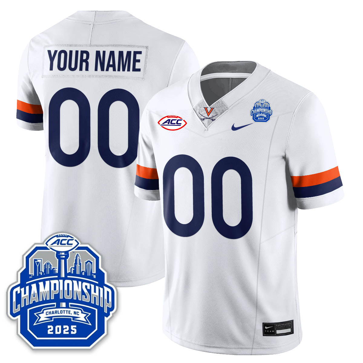 Virginia Football ACC Championship Vapor Limited Custom Jersey - Stitched