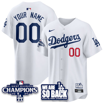 Custom LAD 2025 NL West Division Champions Jersey - Stitched