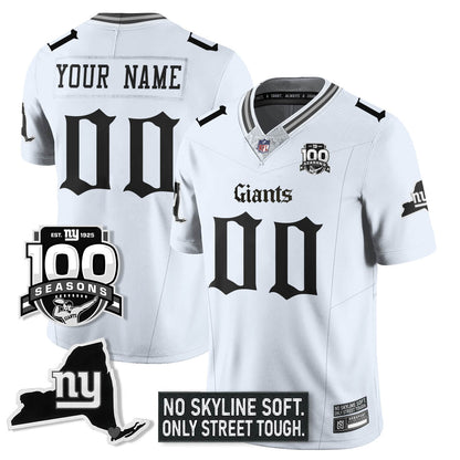 NYG 100th Seasons 'Gothic Gotham Edition' Vapor Limited Jersey - Stitched