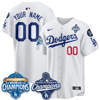 Custom LAD 2025 World Series Champions Jersey - Stitched