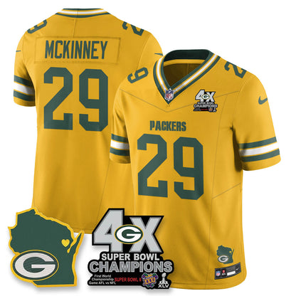 GB 4-Time Champions Patch Vapor Limited Jersey - Stitched