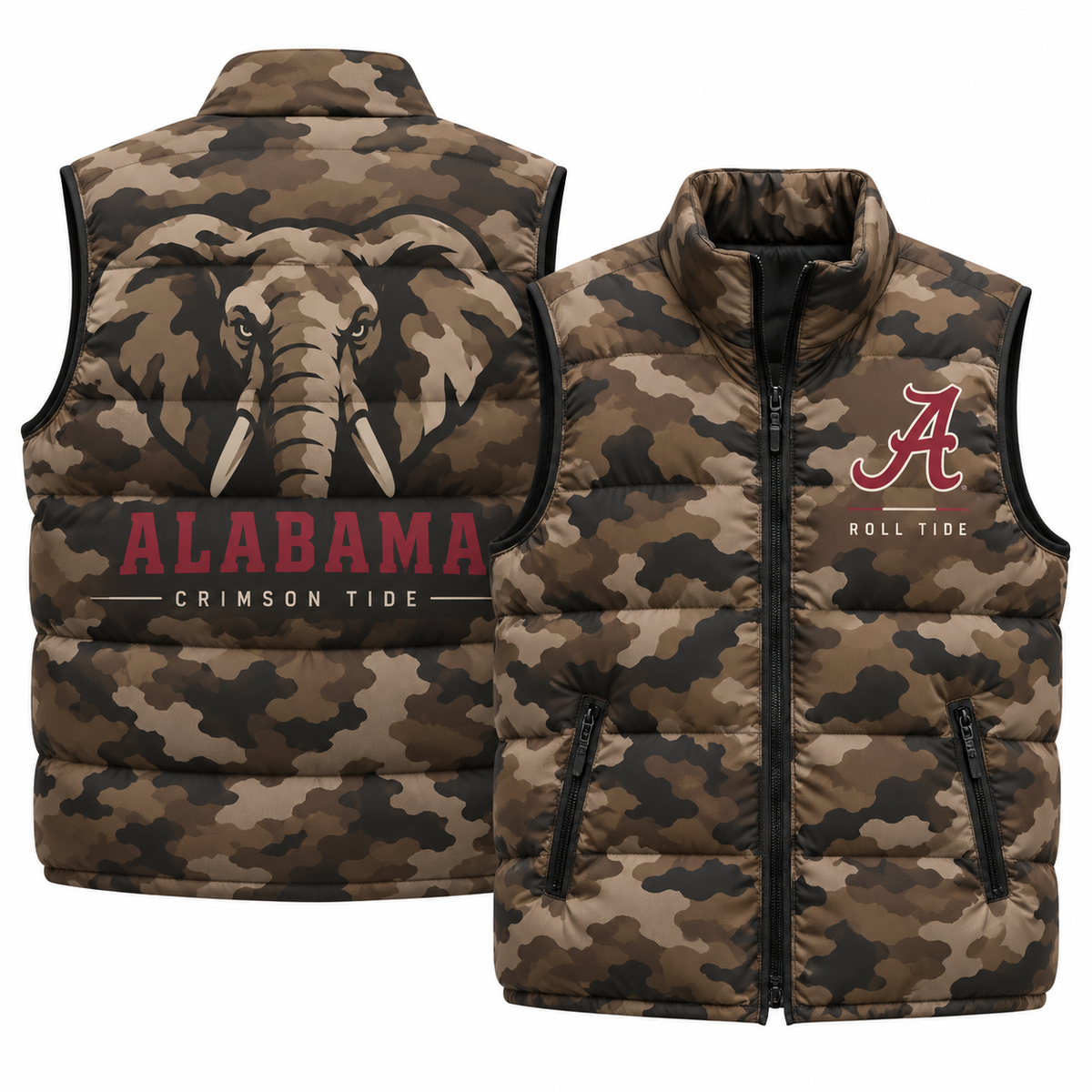 BAMA 2026 Military Appreciation Camo Puffer Vest - Printed