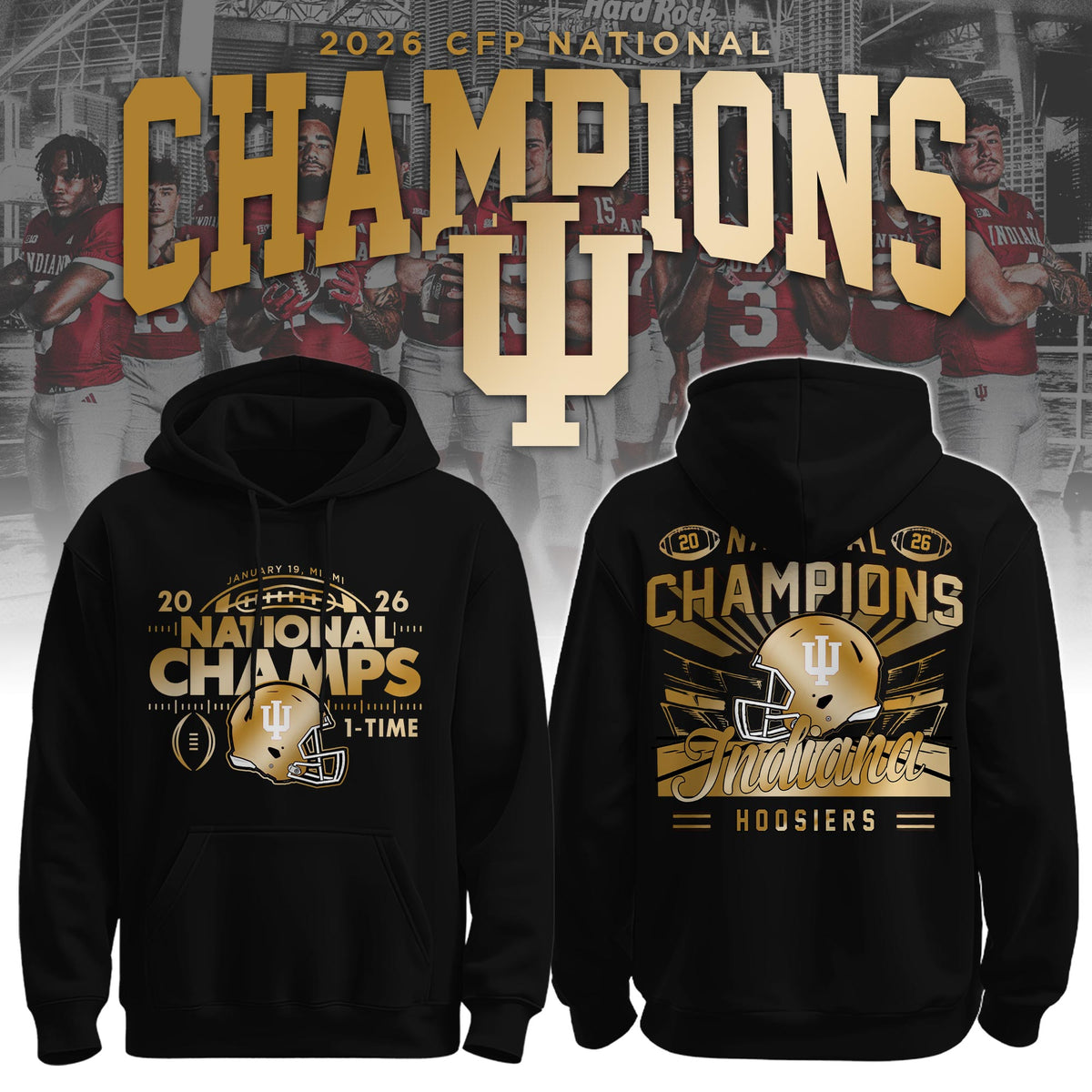 IDH CFP National Champions Limited Hoodie Printed N3