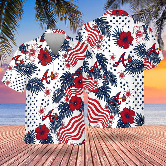 ATL Special Semiquincentennial Hawaiian Design Button Shirt V4