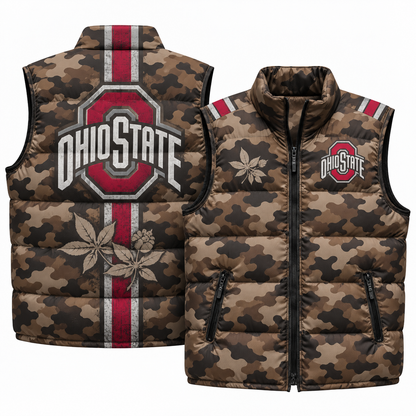 OSU 2026 Military Appreciation Camo Puffer Vest - Printed