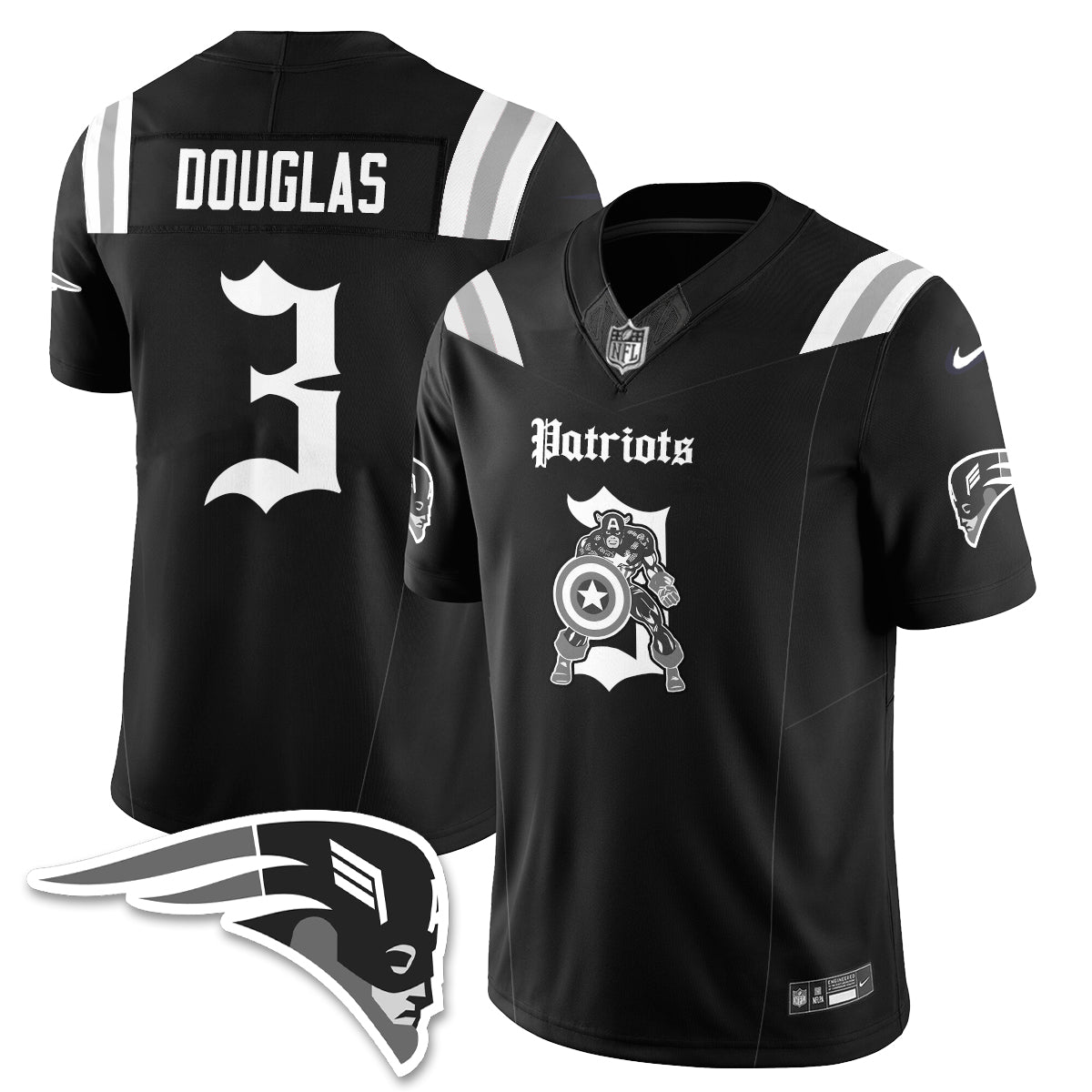 NE x Vibranium Shield Edition Vapor Jersey - Stitched