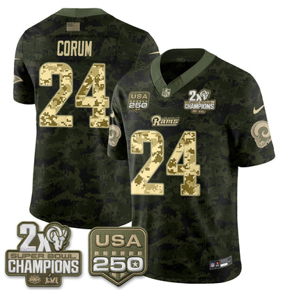 LAR 2026 Salute To Service Vapor Jersey - Stitched