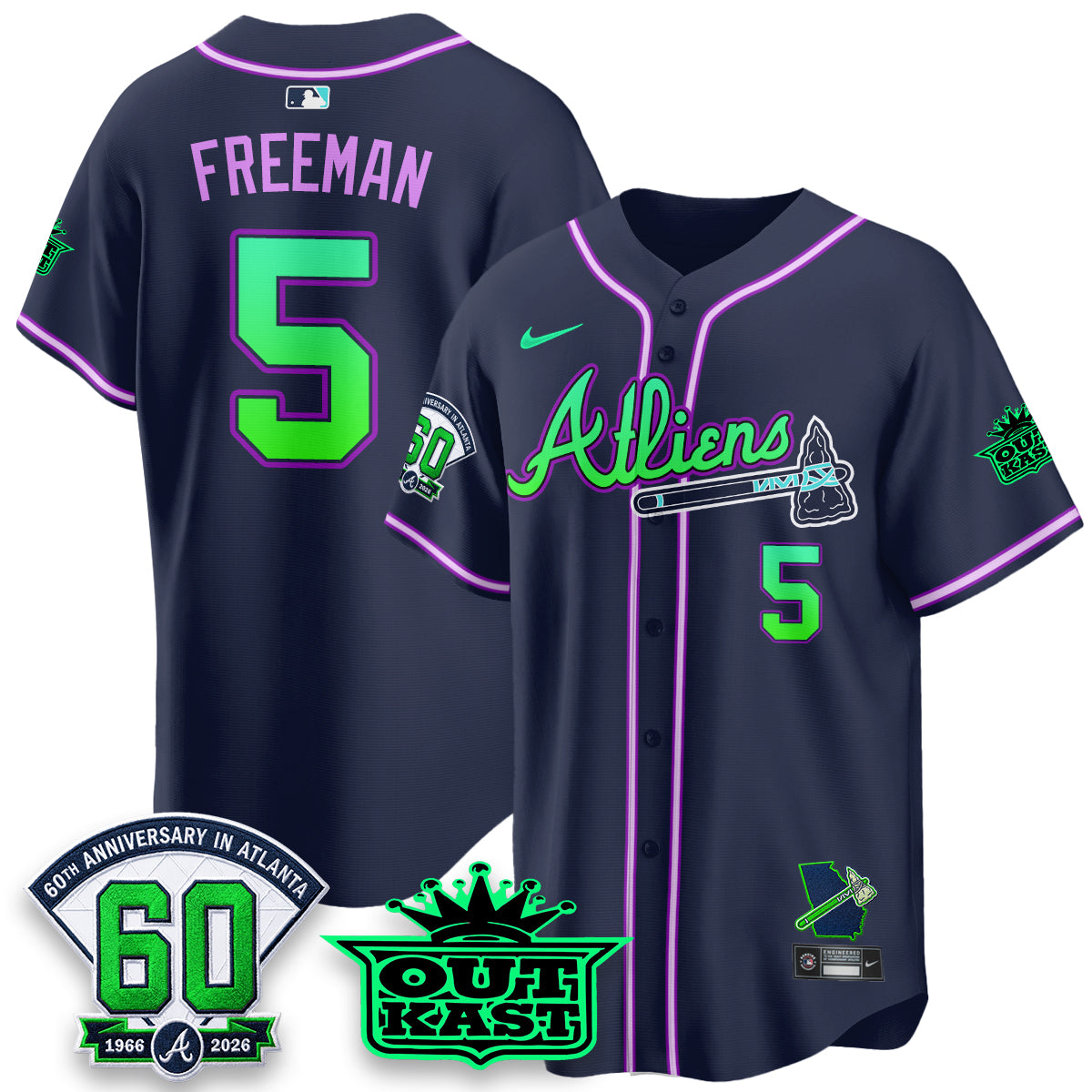 ATL x Atliens Cool Base Galaxy Version Jersey - Stitched-NQD