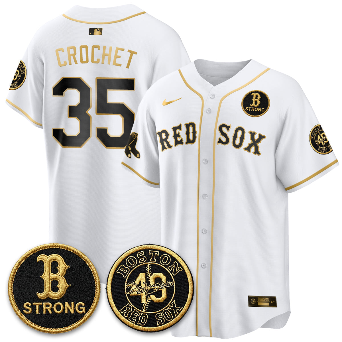 BOS Tim Wakefield Memorial Patch Vaper Premier Limited Jersey - Stitched V2