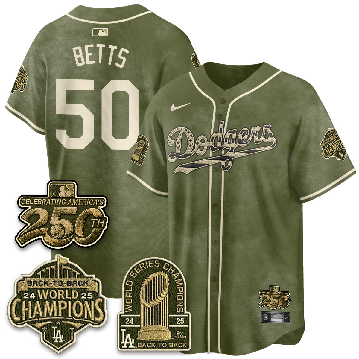 LAD New Era Olive 2026 Armed Forces Day Jersey -Stitched V2